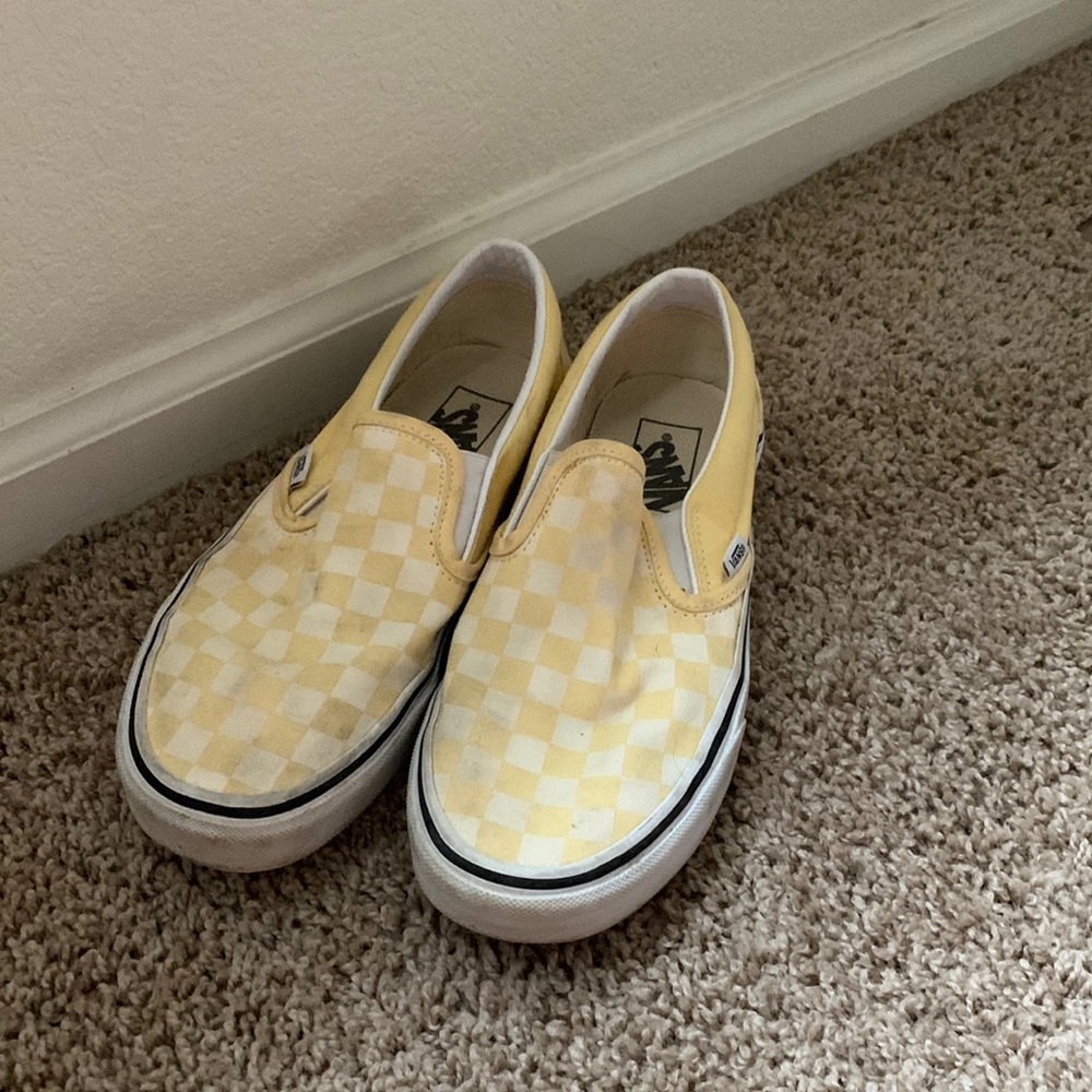 Yellow checkered vans